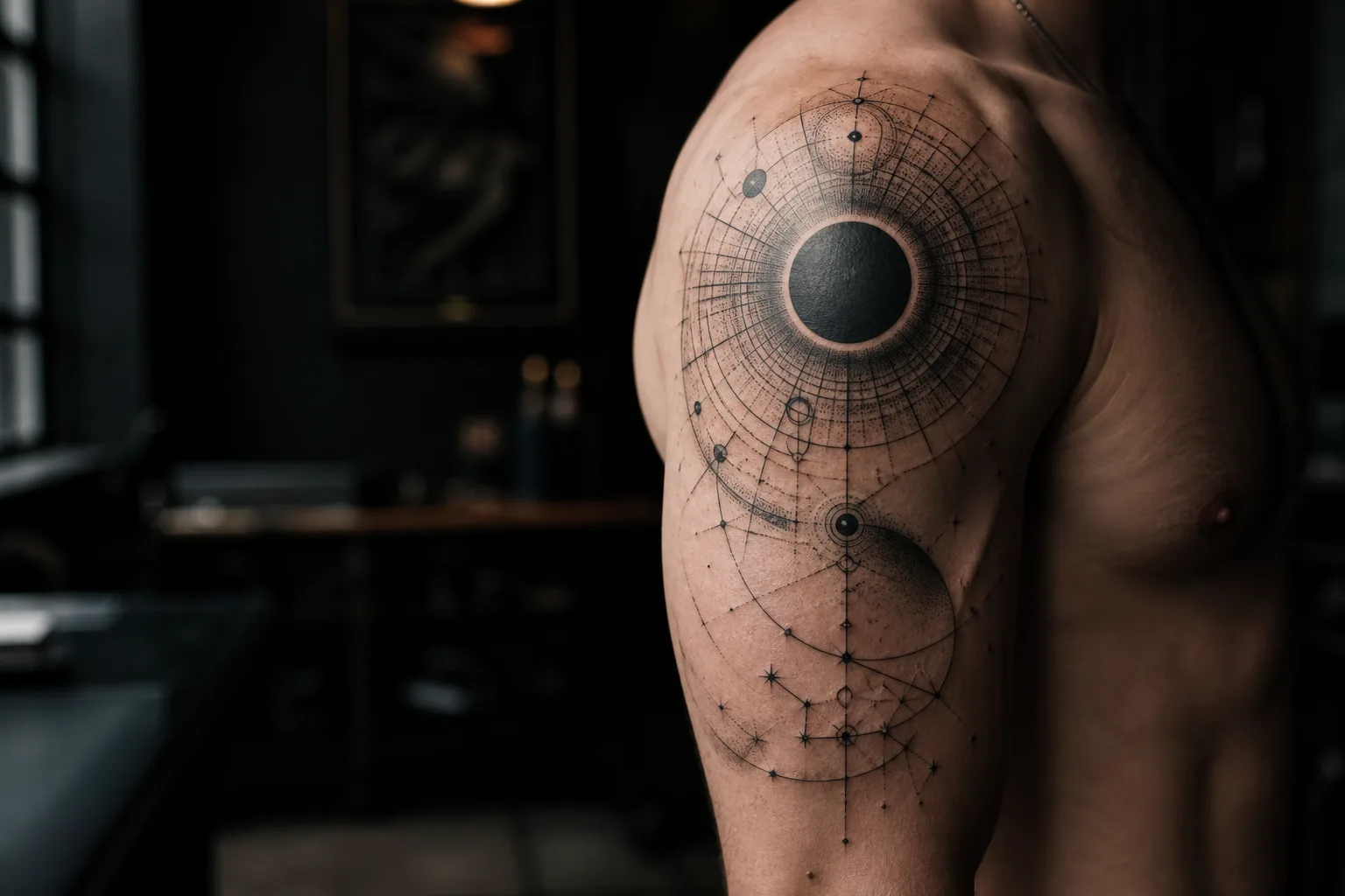 TATUAJE ASTRAL CON MÁQUINA